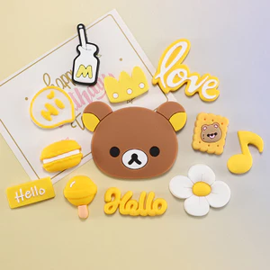chram dép cross chamr gắn dép cross charm dép to Hoạt Hình Dễ Thương Rilakkuma Khóa Giày PVC Mềm Lỗ Cao Su Giày Hoa DIY Trang Trí Phụ Kiện Trang Trí Trang Sức Vỏ Điện Thoại Miếng Dán