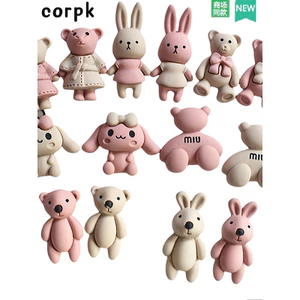 charm gắn dép crocs cham dép cross chamr gắn dép cross Lỗ Giày Phụ Kiện Hoạt Hình Dễ Thương Gấu Thỏ Giày Hoa Khóa Giày Trang Trí Khóa Thích Hợp Cho Cá Croc Phụ Kiện Giày Hoa