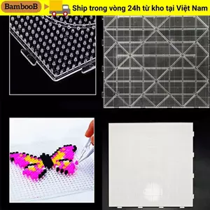 BAMBOOB Cầu Chì Hạt Pegboards, Thủ Công Handmade Trang Trí Vuông Perler Hama Hạt Chịu Nhiệt 52 * 52 Chân / 104x104 Chân DIY Làm Khối Xếp Hình Dụng Cụ Đồ Chơi Trẻ Em
