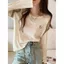 Áo thun chống nắng phong cách mỏng mùa hè Ice Silk Áo chui đầu cổ tròn dáng rộng điều hòa không khí dài tay