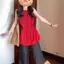 Phong cách Hàn Quốc Mùa hè Siêu đẹp Giảm tuổi Phong cách nụ hoa không tay màu đỏ chấm bi Váy Vest nữ hàng đầu