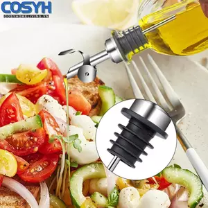 <cosyh>2pcs Liquor Pour Spout, Auto Flip Olive Oil Spout Dispenser For Liquor Bottles