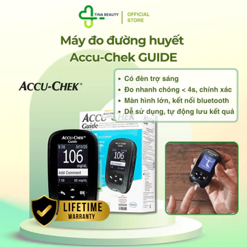 [Combo] Máy Đo Đường Huyết ACCU-CHEK Guide Kèm Hộp 25 Que Thử & 24 Kim Lấy Máu