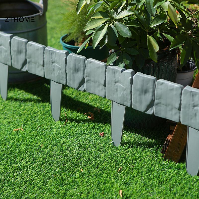 ZTHOME 10 Chiếc Hàng Rào Sân Vườn Giả Đá Vật Hỗ Trợ Cổ Phần Ngoài Trời Viền Trang Trí Biên Giới DIY Bãi Cỏ Cảnh Quan Hàng Rào Thực Vật HOT