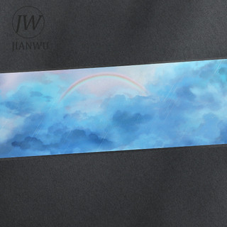 JIANWU 60mm * 5m Vintage Sét Mưa Mây Phong Cảnh Chất Liệu Cắt Băng Thêu Sò PET Sáng Tạo DIY Tạp Chí Văn Phòng Phẩm