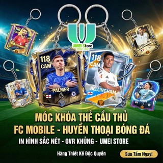 Móc Khóa FC Mobile Móc Khóa Bóng Đá Thẻ Cầu Thủ Messi, Ronaldo, Beckham, Torres, Mbappé... Sưu Tầm