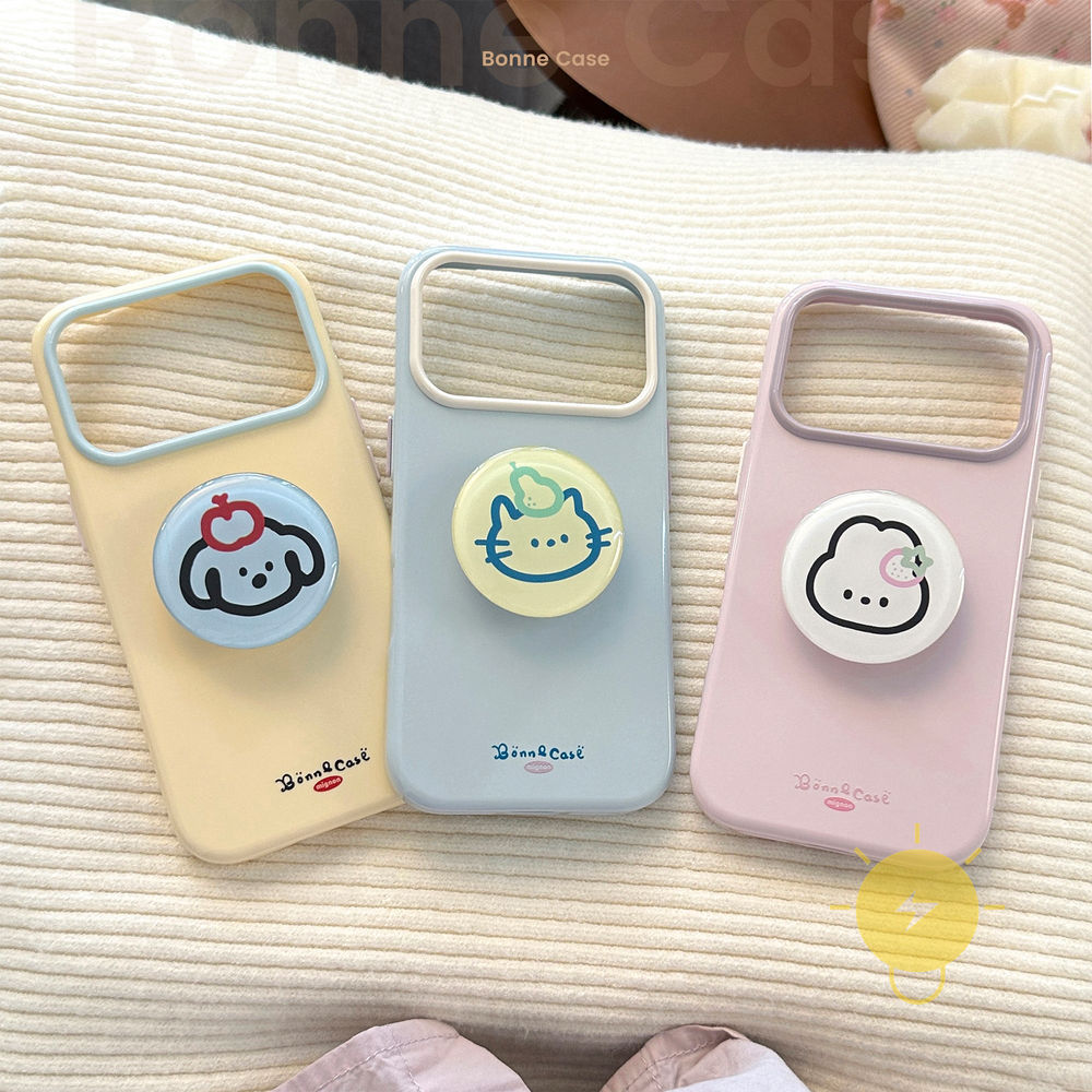 Phone Case For iPhone 17 Pro Max 16 15 14 13 with Griptok TPU Aesthetic Korean Cute