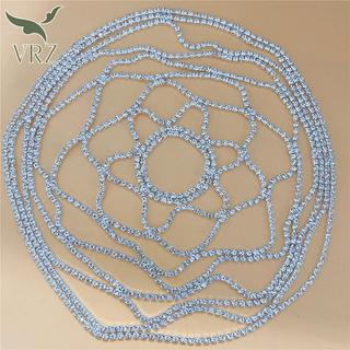 VRZ 1 Rỗng Kim Cương Giả Lưới Đầu Cưới Dây Chuyền Trang Sức Cho Nữ Sang Trọng Pha Lê Đầu Mũ Phụ Kiện Tóc HOT