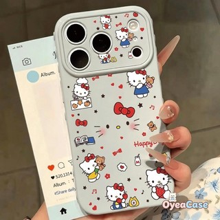 Ốp Nơ Đỏ Mèo Kitty 3D Trái Tim Yêu Thương Cho Vivo Y18 Y18E Y17S Y16 Y03 Y03T Y02S T4 T4X T3 Pro T3X T2X T1 G2 5G Ins Phong Cách Hoạt Hình Màu Kẹo Vỏ Mềm Mèo Con