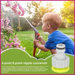 Vòi Vòi Bộ Chuyển Đổi Chống Rò Rỉ 1 / 2 Inch 3 / 4 Inch 6 Miếng Tập Đầu Nối Nhanh Bộ Phụ Kiện Vòi Cho Vườn shopidaevn