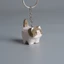 THEGIRL8B Móc khóa mèo khắc gỗ, Mặt dây chuyền mèo Ragdoll thủ công ngộ nghĩnh, Mèo gừng Thời trang sáng tạo Kawaii Xiêm Mèo Móc khóa treo phụ kiện