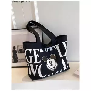 Túi Tote Dung Tích Lớn Nữ 2024 Phong Cách Mới Nhật Bản Hoạt Hình Túi Vải Tất Cả Trận Đấu Một Vai Túi Lớn Tote