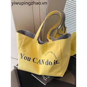 Túi vải sọc đơn giản thông thường nguyên bản
