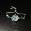 Vintage Thời Trung Cổ Màu Full Kim Cương Đồng Hồ Cao Cấp Cảm Giác Tính Khí Ánh Sáng Sang Trọng Vòng Tay Dây Rút Có Thể Điều Chỉnh Vòng Tay Nữ