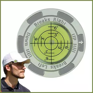 Golf Marker Hat Clip Hỗ trợ đọc sách với bong bóng ngang Huấn luyện viên chơi gôn Hỗ trợ huấn luyện Mũ đa năng Kẹp cho trong nhà kouvn