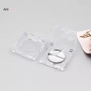 Hộp đựng phấn mắt vuông Mini JULYHOT có nắp trong suốt & tấm nhôm Nhựa DIY Blush Hộp đựng dụng cụ trang điểm Massivedeals
