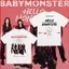 YB1 2025 BABYMONSTER 1st tour du lịch thế giới Áo thun Hello Monsters KPOP tay ngắn BY1