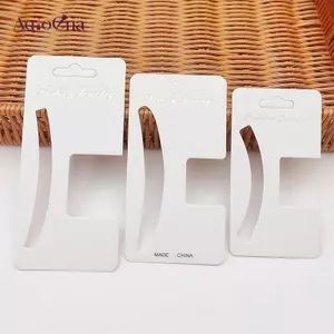 AqToCna 50 Chiếc Thẻ Hiển Thị Cho Móng Vuốt Tóc Kẹp Thẻ Giấy Mũ Đội Đầu Thẻ Trang Trí Tóc Paage DIY Trang Sức Tông Pao Kẹp Tóc Thủ Công Treo Thẻ AqToCna