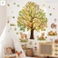 Nhãn dán tường động vật rừng - Decal cây sáng tạo cho phòng ngủ Trang trí phòng khách
