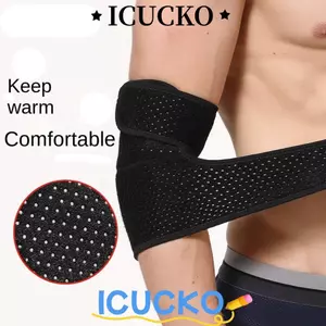ICUCKO Khuỷu Tay Miếng Lót Bóng Rổ Bóng Chuyền Có Thể Điều Chỉnh Tennis Viêm Khớp Người Chơi Golf Dây Đeo Tay Miếng Lót