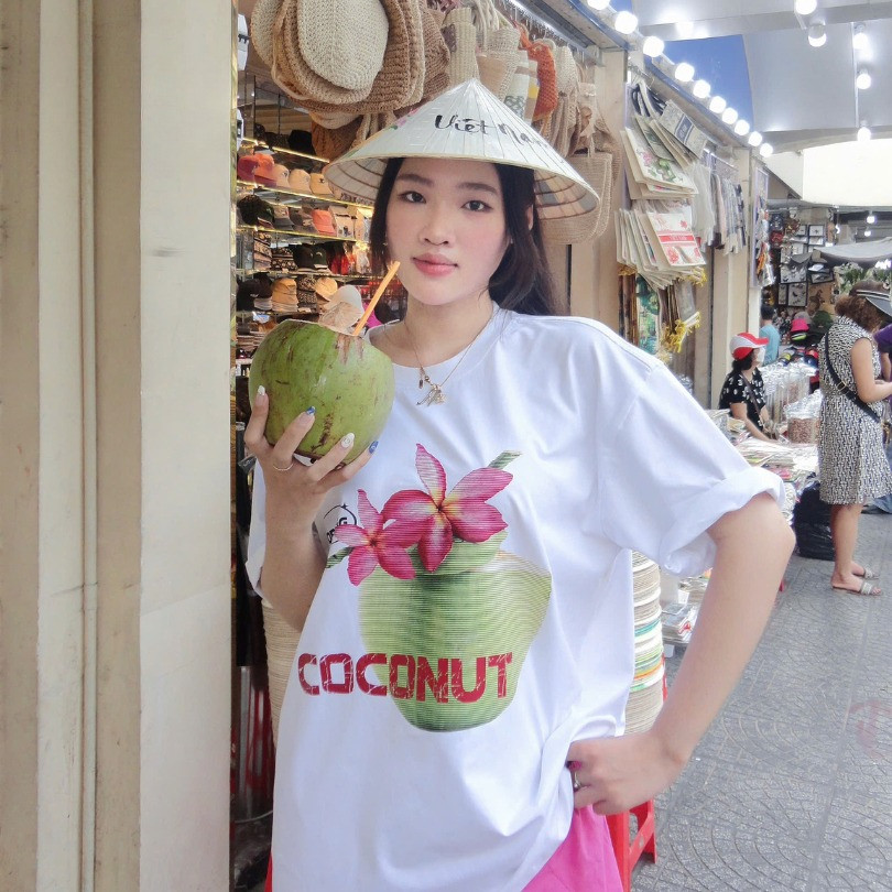 （Giao hàng 24h）Angela Áo thun form rộng Trái cây mùa hè unisex nam nữ tay ngắn cổ tròn kèm quà (cotton 2 chiều)