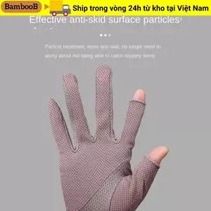 Găng Tay Chống Nắng BAMBOOB, Găng Tay Chống Nắng Ren Mỏng, Mùa Hè Chống Tia UV Chống Trơn Trượt Thoáng Khí Chống Tia UV Găng Tay Nữ Bé Gái