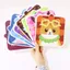 Sách dán trẻ em EDIWANY, Giáo dục Montessori Học sớm Pom-pom Collage, Bộ chất liệu DIY Tương tác giữa cha mẹ và con cái Động vật Pompom Crafts PomPom Kit