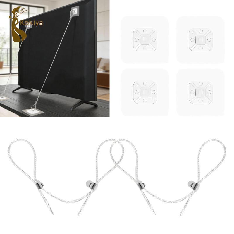 2 Miếng Dây Chống Kẹp Cho Nội Thất Tivi Bộ Neo Bảo Vệ An Toàn Trẻ Em Có Thể Điều Chỉnh Dây Thép Hạng Nặng Dây Buộc