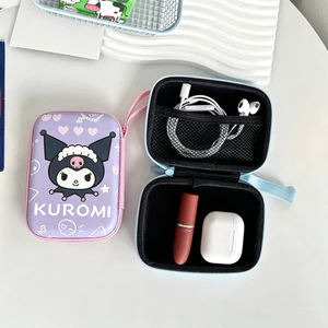 Hộp sắp xếp cáp dữ liệu Kuromi dễ thương — Hộp đựng tai nghe di động, Túi quản lý cáp, Túi lưu trữ bộ sạc