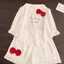 Kích thước lớn Fat Sister Phong cách công chúa Nơ Sling Bộ đồ ngủ Quần short mùa hè Homewear Ren Suit