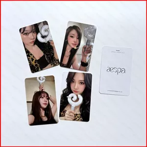 BH2 4 Cái / bộ Thẻ AESPA LOMO 3rd World Tour SYNK: COMPLæXITY Bưu Thiếp Bộ Sưu Tập KPOP Star Ngoại Vi HB2