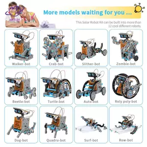 HFTOY Đồ chơi giáo dục 13 trong 1 Đồ chơi Robot năng lượng mặt trời Bộ khoa học Đồ chơi áo chạy bằng năng lượng mặt trời ~