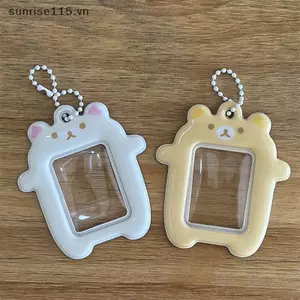 SSVN 1 Cái Lazybear Photocard Hộp đựng thẻ sinh viên Rilakkuma Hộp đựng thẻ ảnh 2 Inch Hộp đựng thẻ ảnh thần tượng Đồ trang trí bảo vệ ảnh.