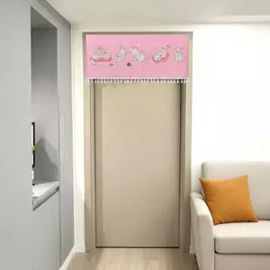 SWEET Phim Hoạt Hình Động Vật Cửa Rèm Có Dây Có Thể Tháo Rời Tự Dính Phân Vùng Cho Lối Vào Mầm Non Phòng Ngủ Trang Trí Phòng Khách n