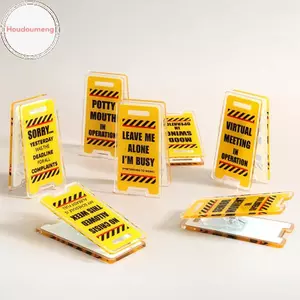 Biển hiệu bàn làm việc Hodou Acrylic "Leave Me Alone, I 'm Busy" - Trang trí văn phòng hài hước, Quà tặng Unisex cho đồng nghiệp, Trang trí phòng đa năng VN