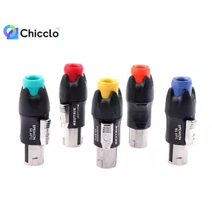 Đầu nối Ohmic 4 chân kim loại Âm thanh chuyên nghiệp Giai đoạn cắm nhẹ Phụ kiện dây loa không hàn NL4FC Đẹp