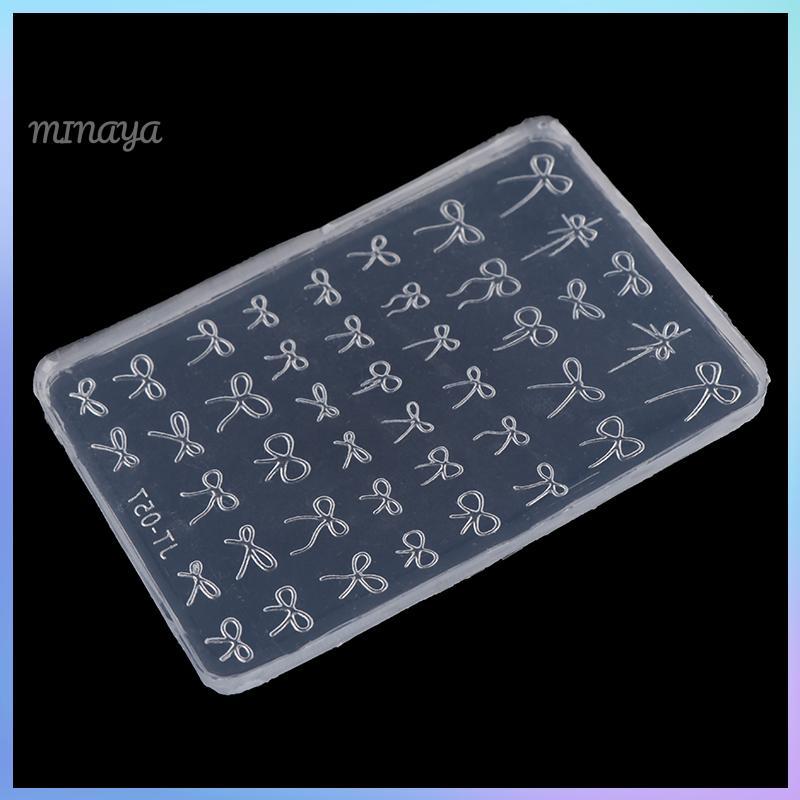 [MINAYA] Khuôn Nơ 3D Khắc Tấm Dập Làm Móng Tay Nghệ Thuật Trang Trí DIY Thiết Kế Móng Tay Silicon Khuôn Nghệ Thuật Mẫu Cho Móng Tay Quyến Rũ VN
