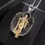 Archangel Saint Gabriel Nelace Guardian Mặt dây chuyền thiên thần Bảo vệ Mặt dây chuyền bằng thép không gỉ Món quà tinh thần để mặc hàng ngày