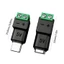 Exhila 2 Bộ USB C Sang 2 Pin Terminal Adapter 5V 3A Dành Cho Thiết Bị Di Động Và Tiện Ích