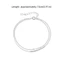 Vòng tay dây chuyền BRBRAA, Vòng tay bạc nhẹ hai lớp, Thời trang Hàn Quốc Màu bạc mịn Pulseras Mujer Quà tặng bé gái
