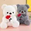 SRVN 25cm Quà tặng đám cưới Ngày lễ tình nhân Gấu hồng sang trọng Đồ chơi nhồi bông mềm mại đáng yêu.