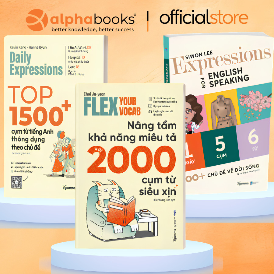 Sách - Lẻ/Combo: Daily Expression Top + Flex Your Vocab + Expressions For English Speaking