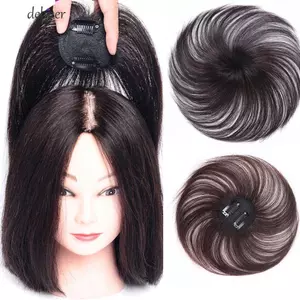DELMER Bộ Tóc Giả Tổng Hợp Miếng Lót Che Tóc Trắng Tóc Nối Dài Dày Tự Nhiên Phụ Nữ Tóc Giả Vô Hình Liền Mạch Miếng Lót Tóc