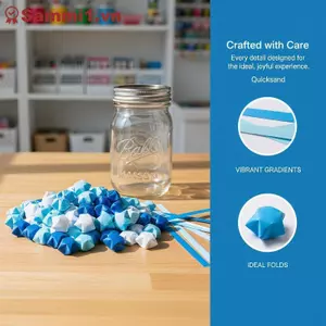 ZK 540 Chiếc Màu Gradient Ngôi Sao Origami Giấy Nghệ Thuật Thủ Công Giấy Ngôi Sao Gấp Giấy VN