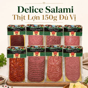 Delice Salami Thịt Lợn 150g Đủ Vị Tươi Thơm Ngon Tiện Lợi, Nhập Khẩu Cao Cấp