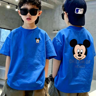 Áo thun trẻ em in Mickey cổ điển hot trend, vải thoáng khí phù hợp đi dã ngoại cuối tuần