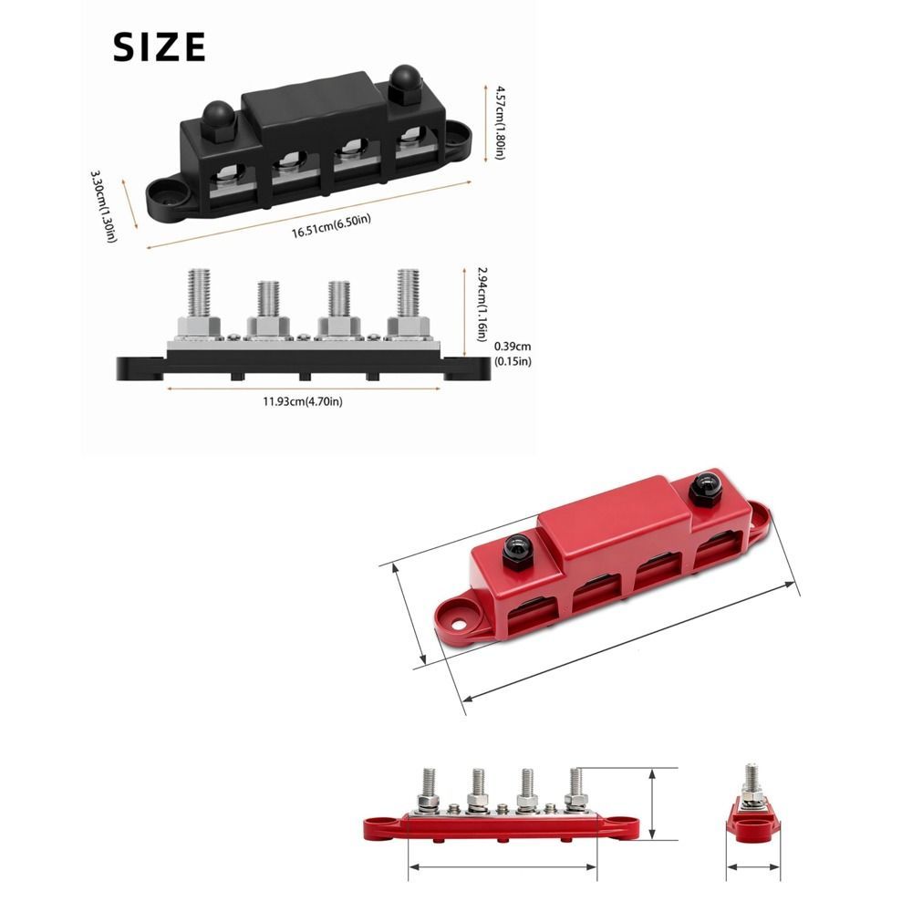 Thanh xe buýt LACYES khối đầu cuối âm 5 chiều, khối phân phối điện M10 Stud mới