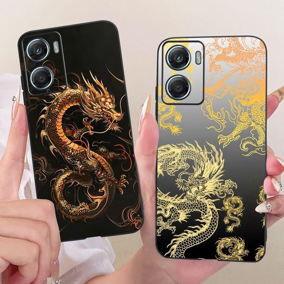 Vỏ Điện Thoại Mềm Màu Đen Cho Motorola G06 Power Moto G06 Ốp Lưng Hoạt Hình Mát Mẻ Rồng Sư Tử Hổ In Mặt Sau Silicon Ốp Lưng