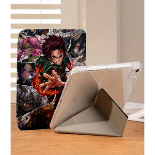 Ốp Lưng Demon Slayer Cho iPad A16 Air 4/5/6/7/8 Pro 11 12.9 Y-fold Kamado Tanjiro cho iPad Gen 12 11 10 9 8 7 6 5 M4 M5