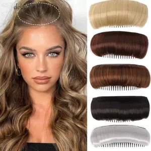 DELMER Fluffy Hair Clip Pad, Tóc tổng hợp DIY Hair Extension Invisible Hair Bun, Phụ kiện tóc liền mạch Công chúa tự nhiên Dụng cụ tạo kiểu tóc giả Đệm nữ